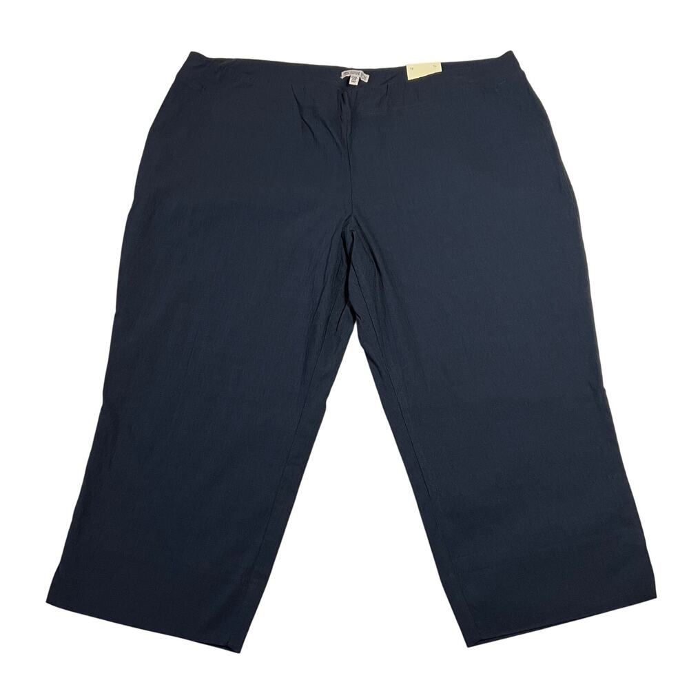 NEW Eliane Rose High Rise Pull On Capri Pants Size 22W Preppy Minimalist Casual
